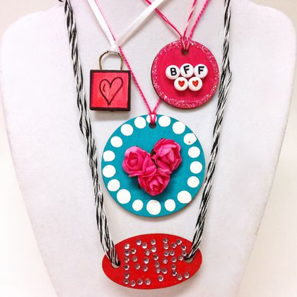 Valentine Friendship Necklaces Craft