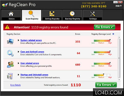 Full RegClean Pro 6.1 Screenshot