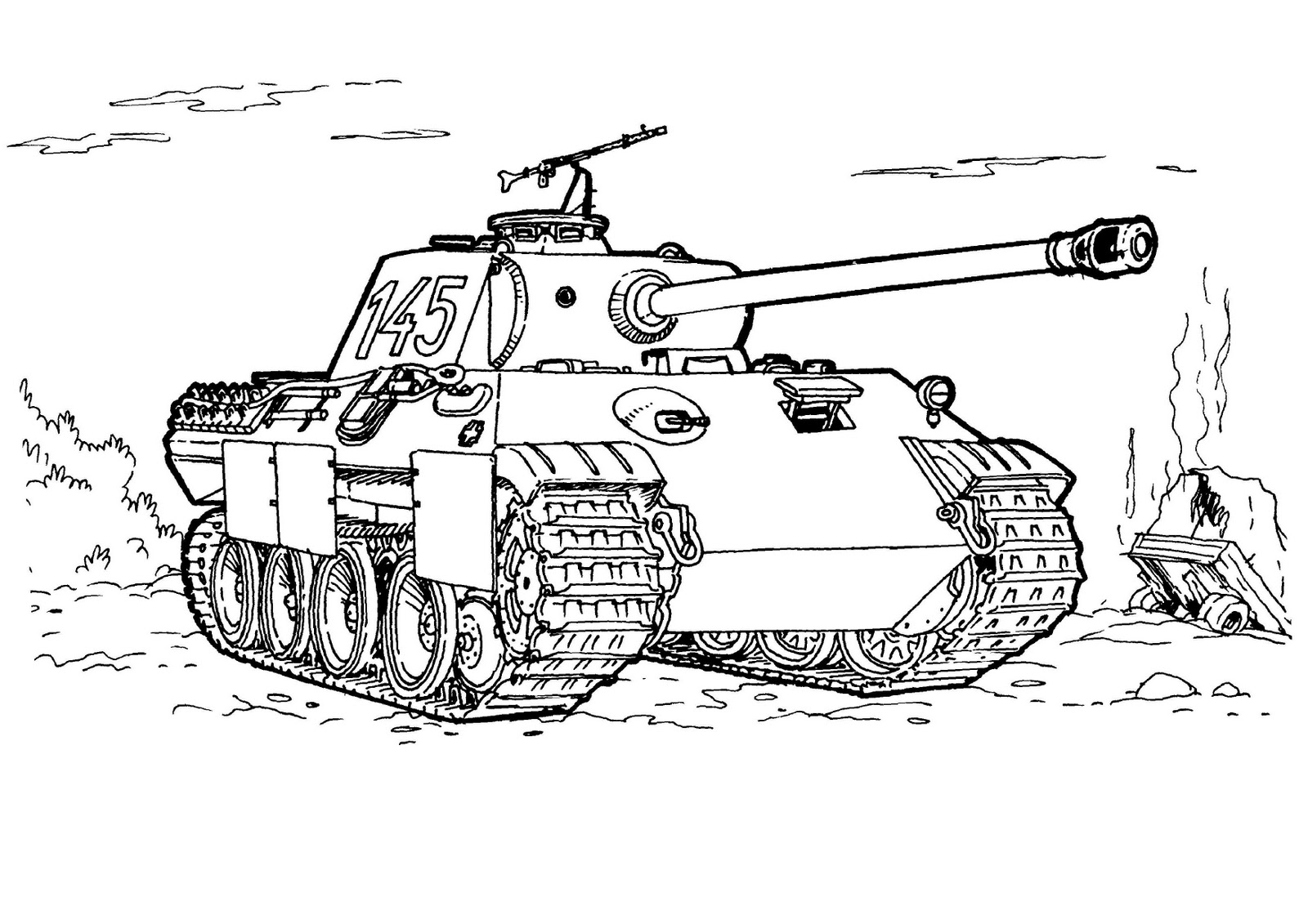Sherman Tank Coloring Pages Coloring Pages