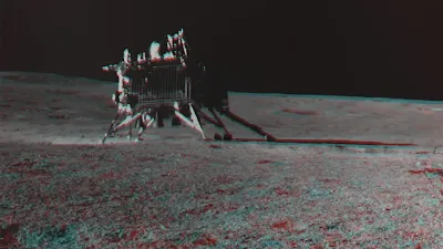 The Chandrayaan-3 lunar rover on the surface of the moon on August 30, 2023.