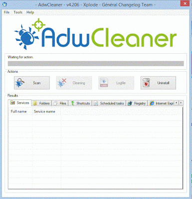 AdwCleaner - כלי להסרת תוכנות פרסום, מודעות, סרגלי כלים ועוד.