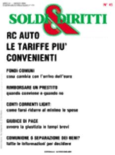 Soldi & Diritti 45 - Marzo 1999 | TRUE PDF | Bimestrale | Finanza | Mutui | Assicurazioni
Soldi e Diritti è una buona pubblicazione su tutti gli argomenti legali economici e fiscali, in quanto spazia su diverse informazioni: non solo investimenti ma anche mutui, assicurazioni, beghe condominiali, operatori di telefonia, normative di garanzia per il consumatore, etc.