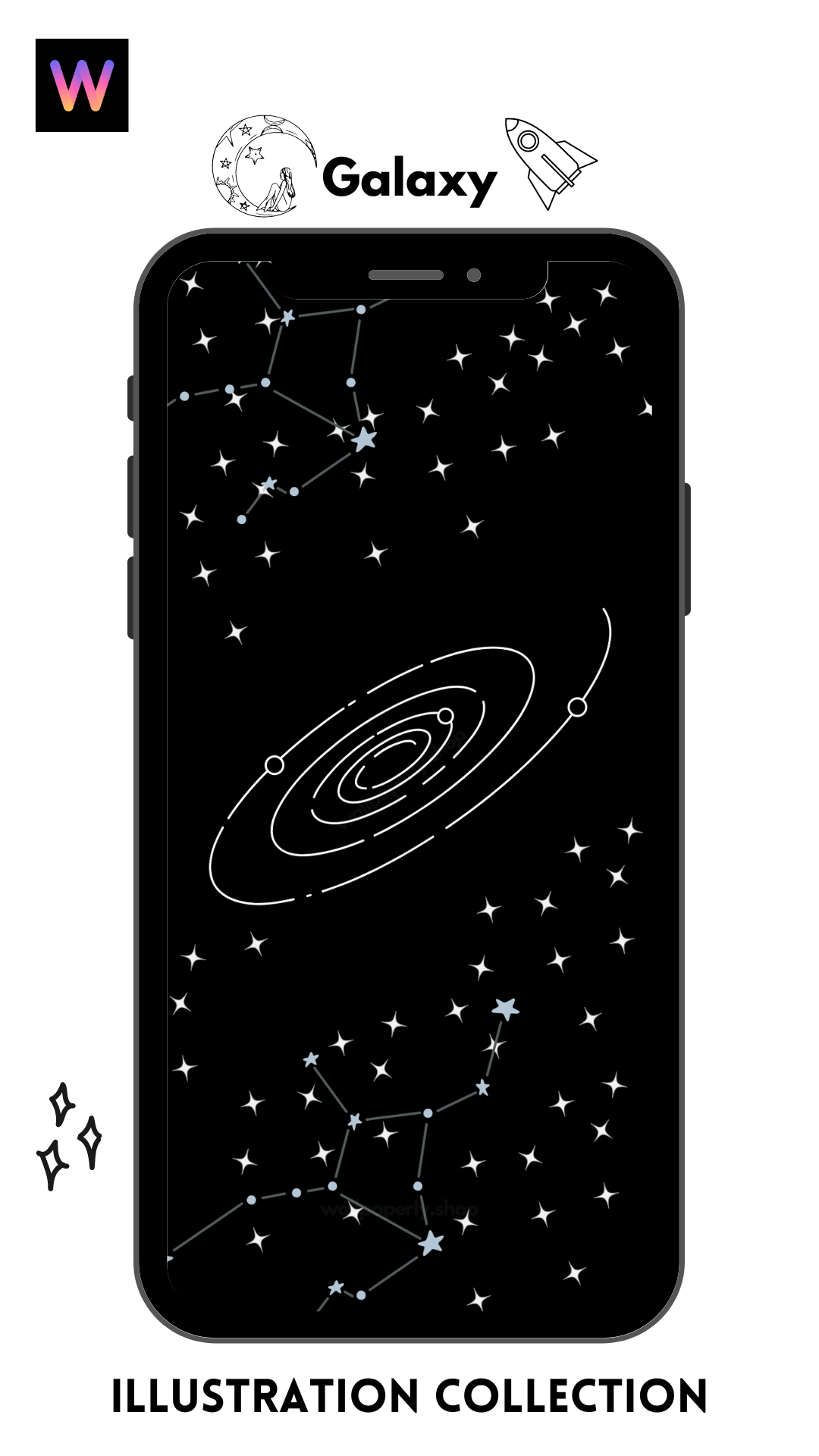 The Galaxy Illustration - Mobile Wallpaper