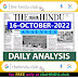 16 October 2022 The Hindu Newspaper Analysis PDF for UPSC IAS