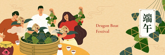Family Theme Happy Dragon Boat Festival Greeting Cards