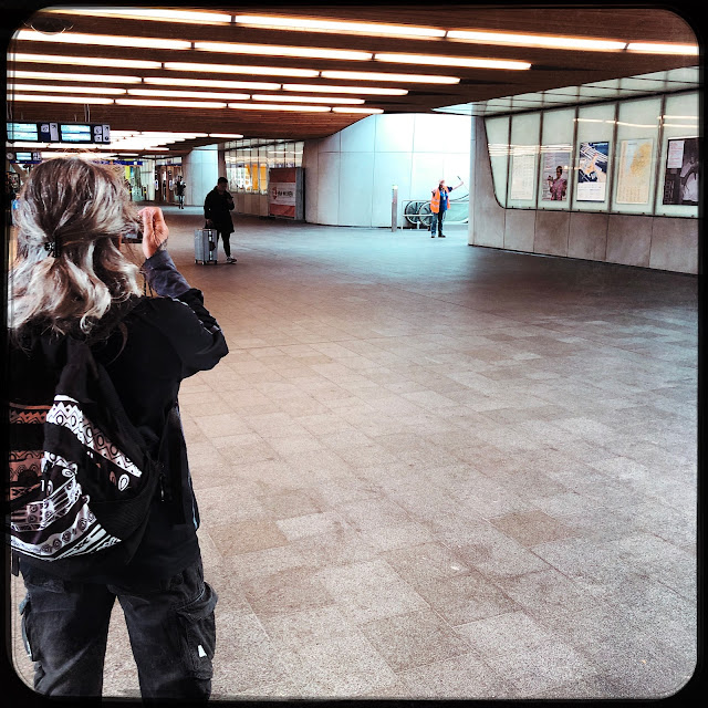 Gefotografeerde fotograaf, station Arnhem