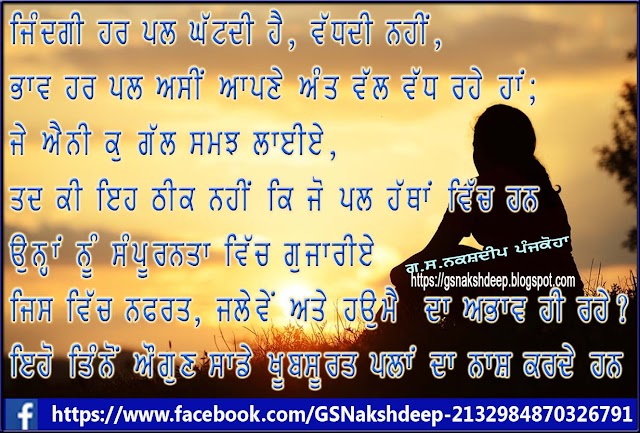 Zindgi Har Pal... ਜਿੰਦਗੀ ਹਰ ਪਲ...