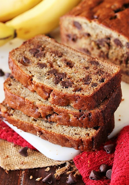 Slices of Chocolate Chip Banana Bread Image