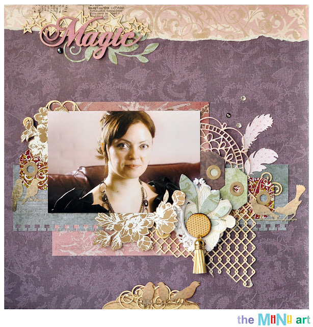 magic | the Mini Art DT @akonitt #layout #by_marina_gridasova #dcwv #theminiart #chipboard #scrapbooking