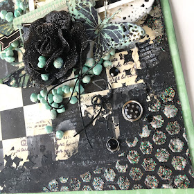 Friends Mixed Media Layout by Angela Tombari using BoBunny Kiss The Cook collection
