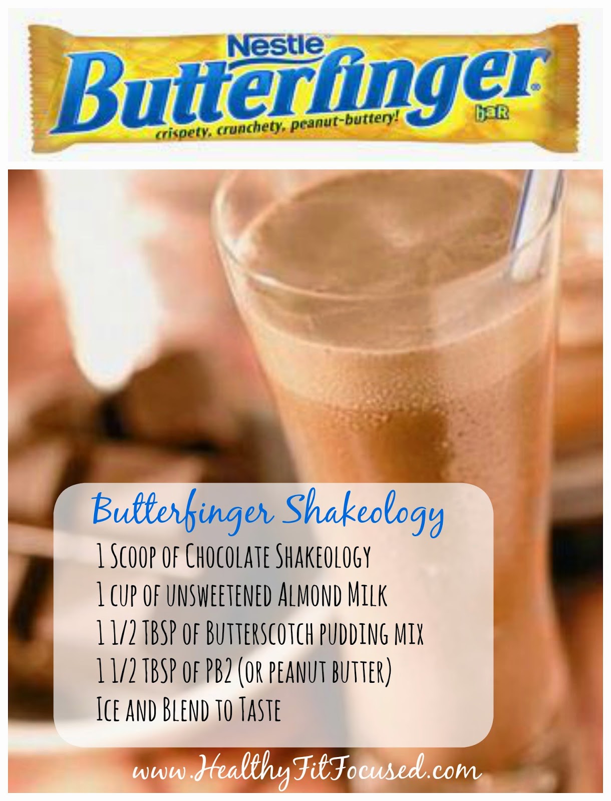 Healthy Halloween Candy Bar Shakeology Recipes: Butterfinger Shakeology