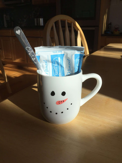 diy snowman mug