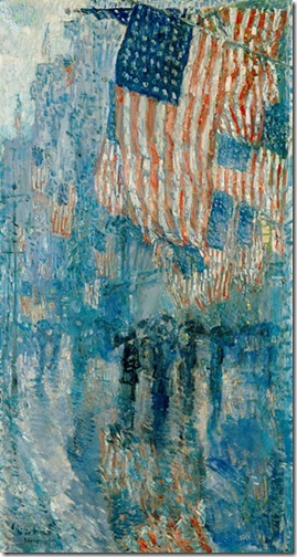 the avenue in the rain via childe hassam via pretty stuff tumblr