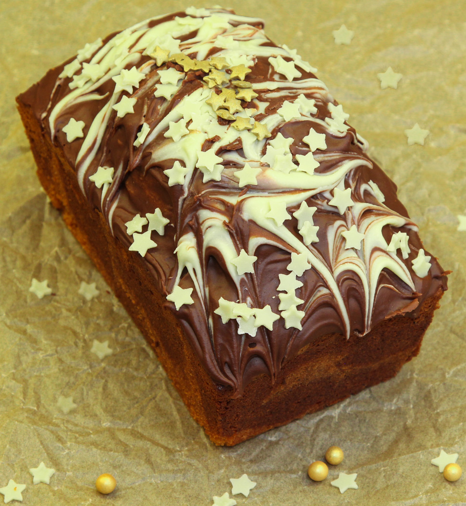Kitchen Delights Christmas Chocolate Marble Loaf Cake
