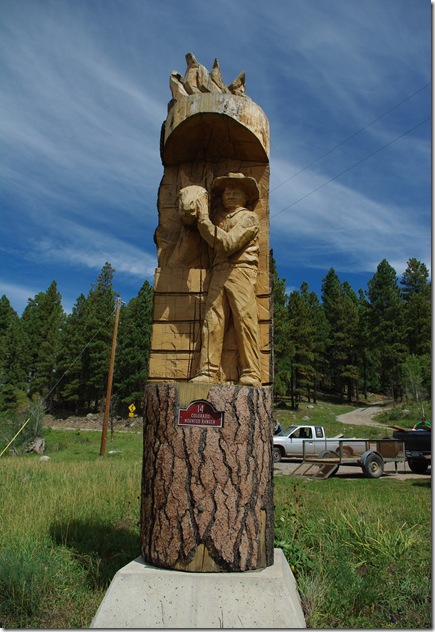 Carving #14 "Colorado Mounted Ranger" These dedicated men on horseback helped rescue both people and animals, take firefighters to and fromdifficult areas of terrain and carry supplies to them.