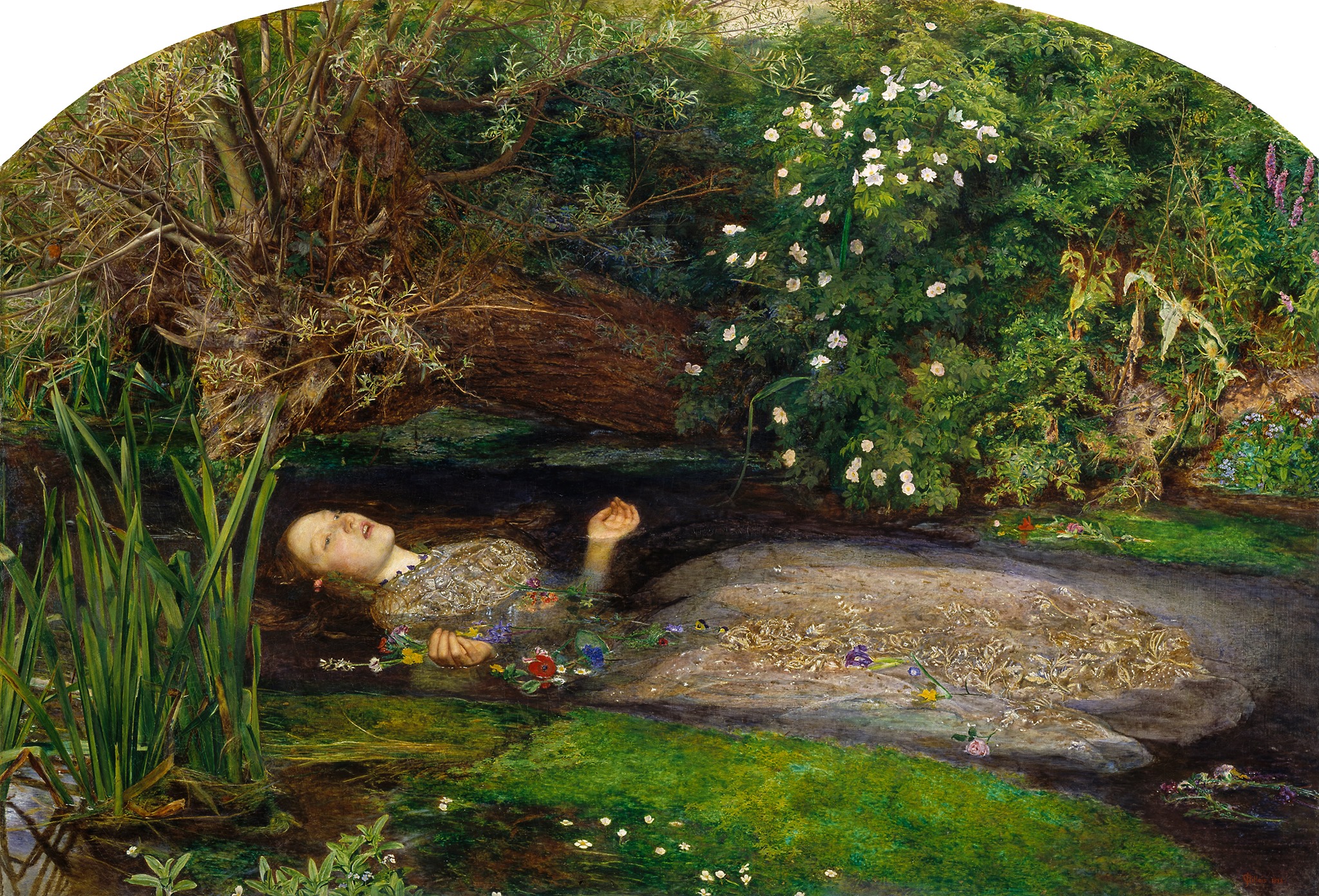 John Everett Millais, "Ophelia" (circa 1851)