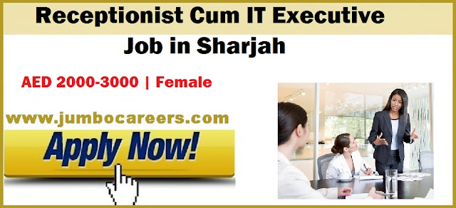 Female receptionist cum IT executive jobs Dubai, Sharjah jobs, 