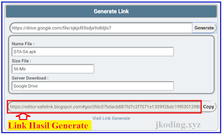 Panel Generate Link Template Linkmagz