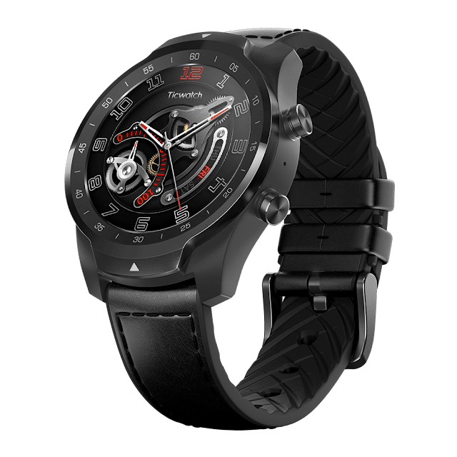 TicWatch Pro bluetooth Version NFC Payment WIFI GPS Two Modes 1.4inch Full Touch Screen IP68 Waterproof AI Heart Rate Monitor Smart Watch