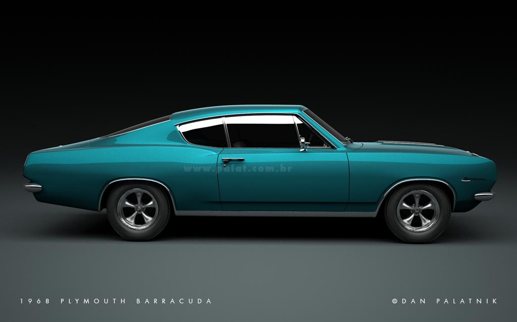 1968 Plymouth Barracuda O carro foi redesenhado em 1970 e perdeu a 
