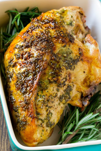 ROASTED TURKEY BREAST WITH GARLIC AND HERBS