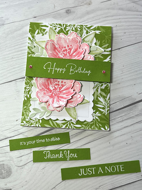 Handmade Birthday Card using Stampin' Up! Flowering Flowers Stamp Set