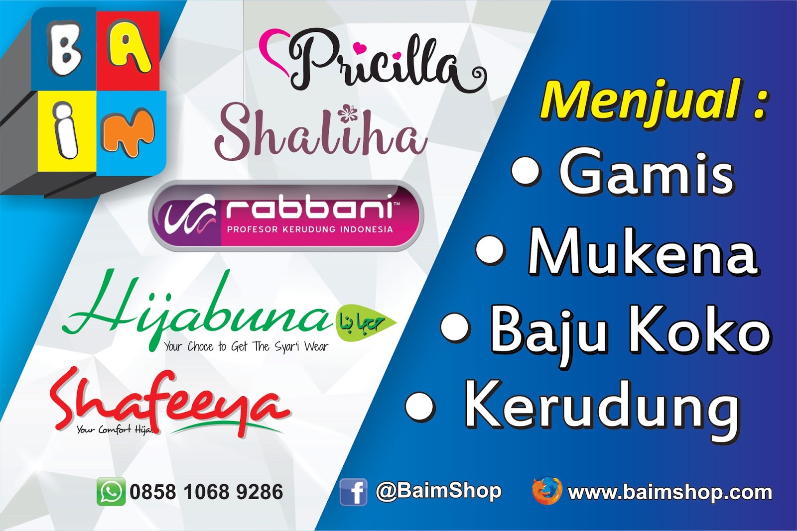  Banner  Toko  Busana Muslim Desain  Kampungan