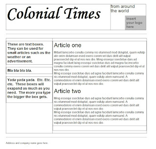 Newspaper Format Template