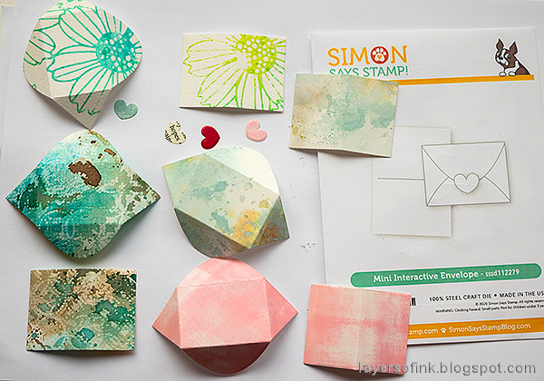 Layers of ink - Tiny Envelopes Tutorial by Anna-Karin Evaldsson.