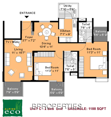 Apartment Floor Plan Cad Block