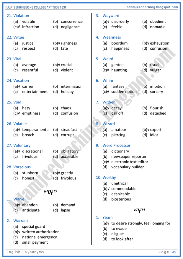 ecat-english-synonyms-mcqs-for-engineering-college-entry-test