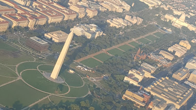 Washington Monument and U.S. Capitol from the plane ride home