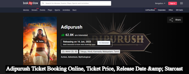 Adipurush Movie: Online Ticket Booking, Release Date, Starcast