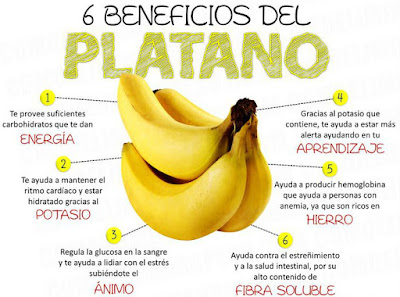 El platano es una de las frutas conocidas por combatir el cansancio o la depresion pues esta es una fruta puramente energética, se recomienda que las personas que tiene una entrevista de trabaja lo consuman al comenzar el día. 