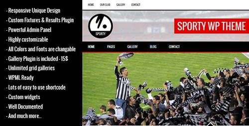 ThemeForest - SPORTY v1.8.1 - Responsive Wordpress Theme for Sport Clubs