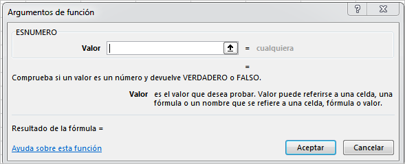 funcion esnumero en excel