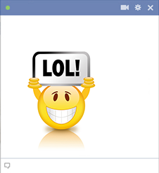 Facebook smiley face LOL