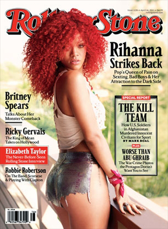 rihanna rolling stone shoot. hair shoot with Rolling Stone