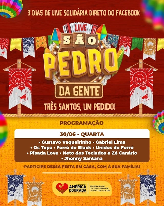 Live de São Pedro de América Dourada 