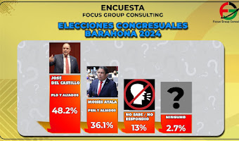 Encuesta Focus Group Consulting José del Castillo ganaría senaduría de Barahona con un 48.2%