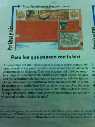 ARTICULO EN EL DIARIO NOTICIAS DE ALAVA EL DIA 25/10/2013