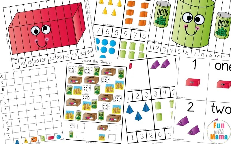 download three-D SHAPES WORKSHEETS