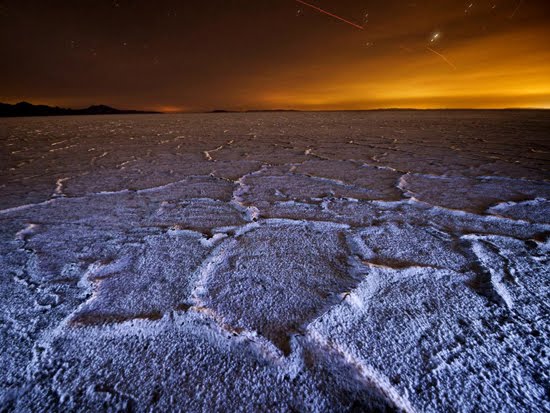 Bonneville Salt Flats at Night photo
