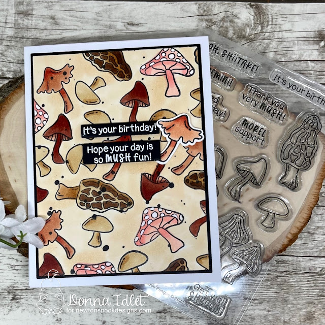 Donna Idlet, Newtons Nook Designs, Fabulous Fungus stamp set,  copic coloring, Spring Release