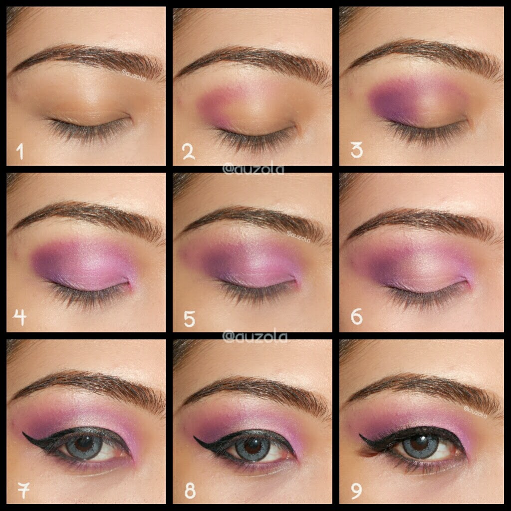 Tutorial Eye Makeup Purple Sweetheart Kawaii Beauty Japan