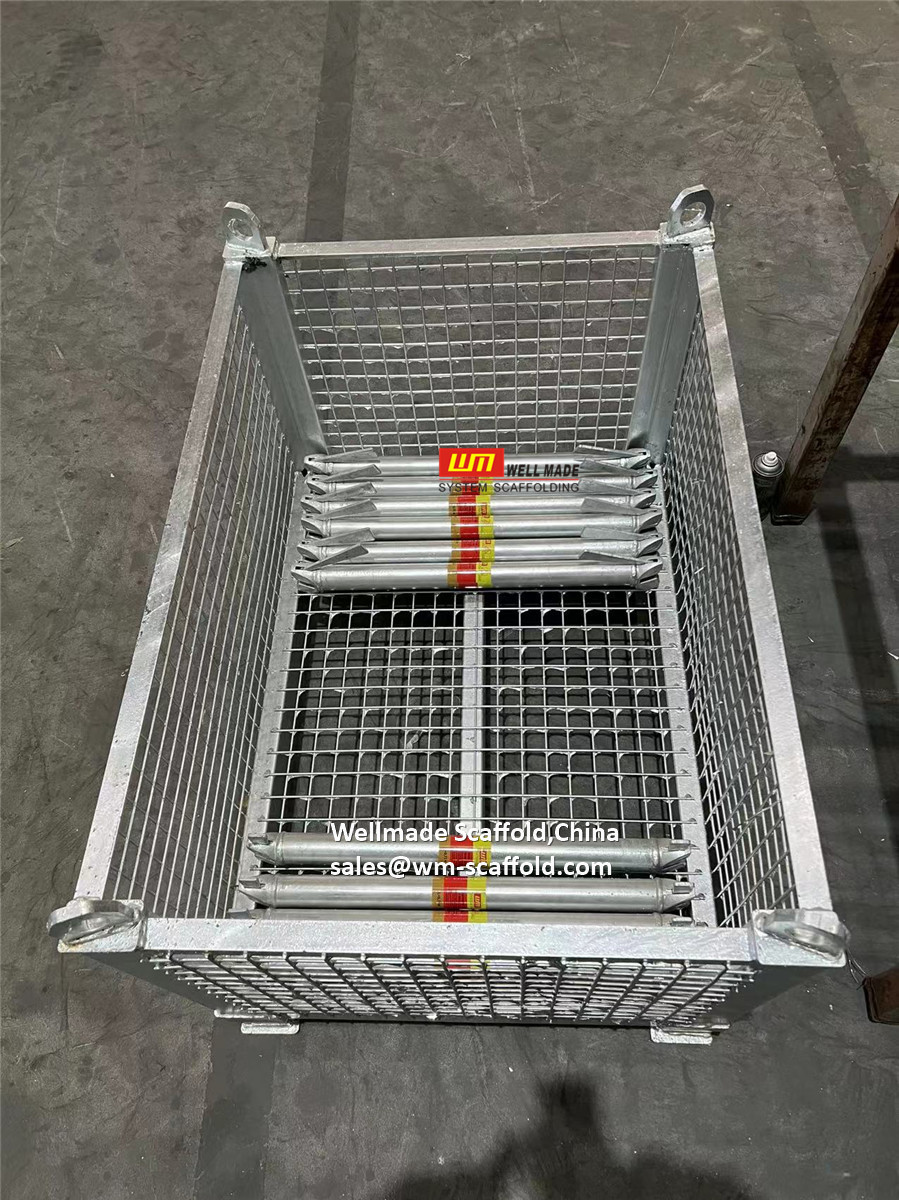 scaffold cages and boxes steel type used for ringlock scaffold small parts and short components storage and shipping - Wellmade