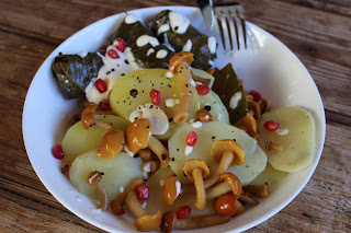 Ensalada de invierno con patatas y setas