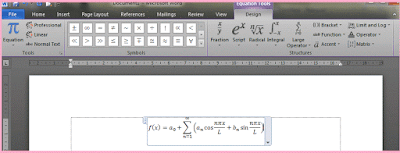 Cara Menulis Symbol dan Rumus Matematika Pada Ms Word