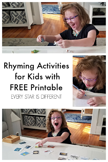 Rhyming Activities for Kids with Free Printable