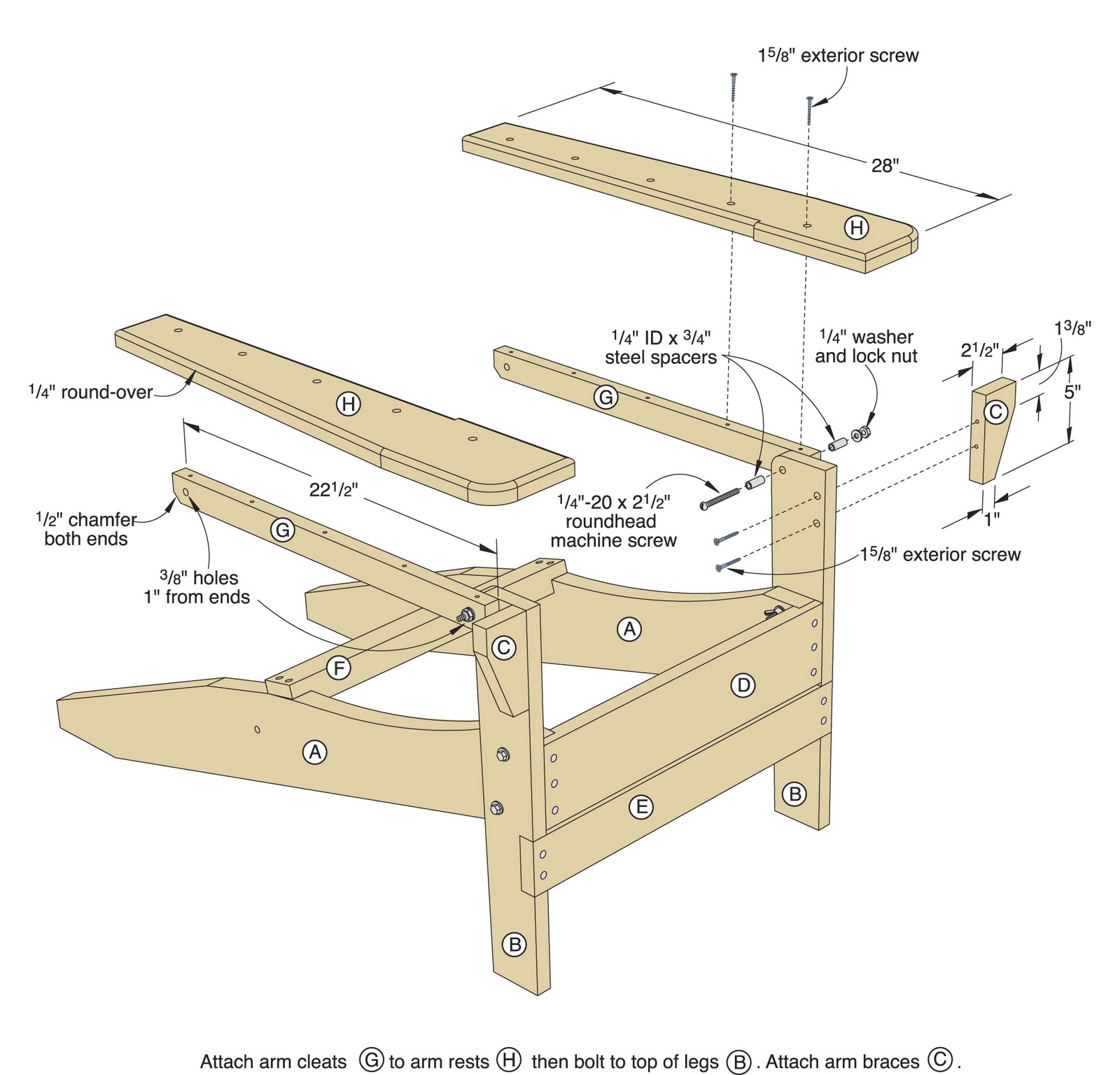 Wood Working Plans , Shed Plans and more: Folding Adirondack Chair Project